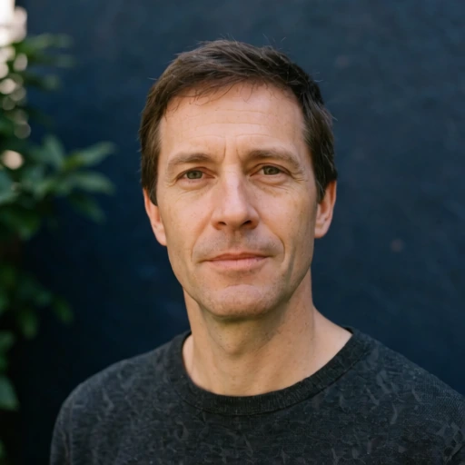 Generated editorial portrait of Nathan Brooks against a plain dark wall and soft greenery